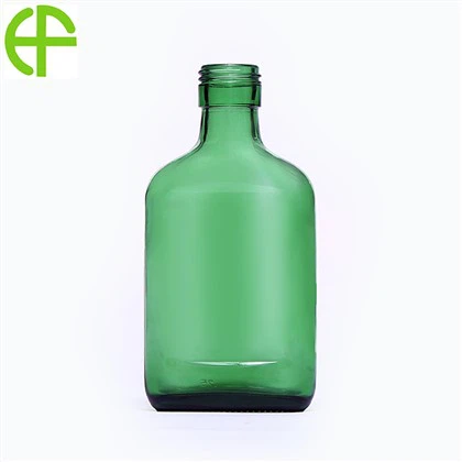 175 ml Emerald Green Flat Liquor Staklena boca